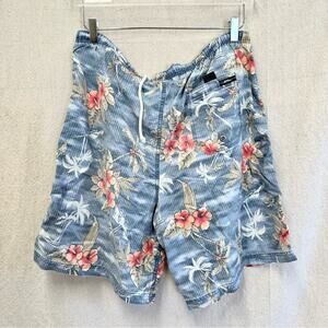 No Fear Vintage 90s men's tropical baggy board shorts swim trunks size large